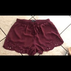 flowy lace shorts